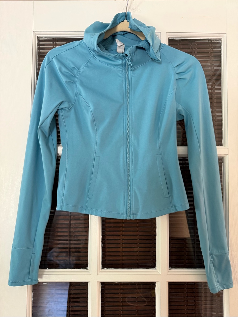 Yogalicious Lux Women’s XS Blue Zip Athleisure Hooded Jacket | SKU 0235